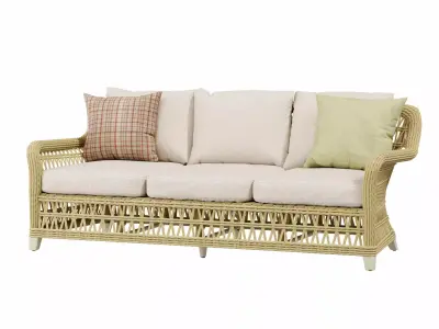 rattan sofa 3D model