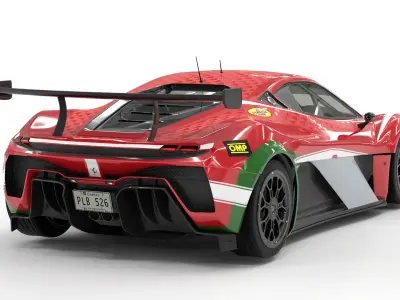Ferrari 296 GTB GT3 Version Low-poly 3D model