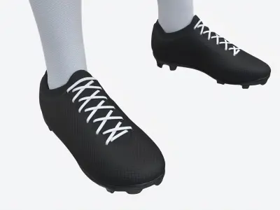 Soccer Uniform with Boots Yellow 3D model