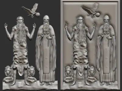 Saint Anthony and Saint Paul 3D print model