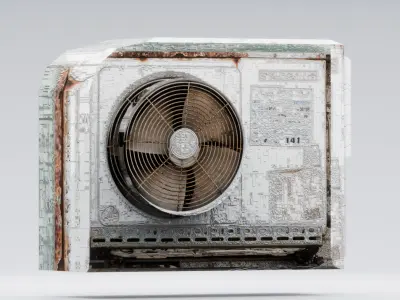 Lowpoly Air Conditioner Gameready 3d Model Low-poly 3D model