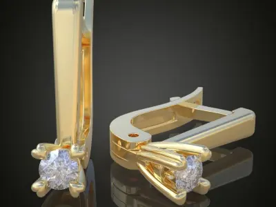 Earring 3D model 3D printable model 0156-7 3D print model