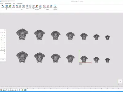 Medusa Pendant 7 Sizes STL for Jewelry Casting 3D print model