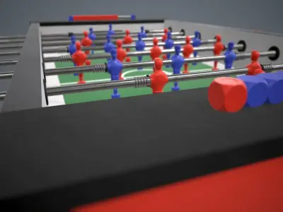 Table football PBR Game Ready Low-poly 3D model