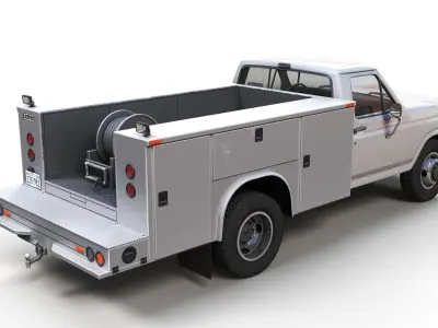 Service Truck Low-poly 3D model