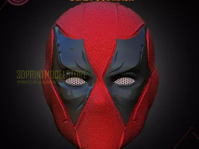 Marvel Deadpool Mask - Props Cosplay Helmet 3D print model
