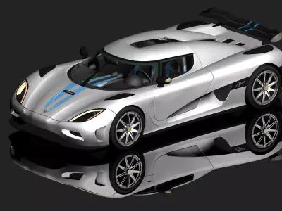 Koenigsegg version 3d model  Low-poly 3D model