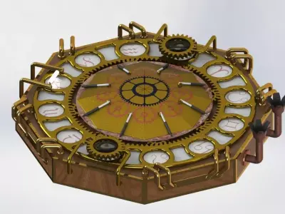 Steampunk Compass Puzzle Box Free 3D model