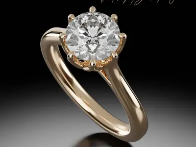 Brilliant ring 3D print model