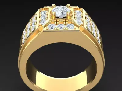 Luxury Men Rings Designs 4MR049 3D print model