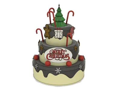 Christmas Cake 3D print model