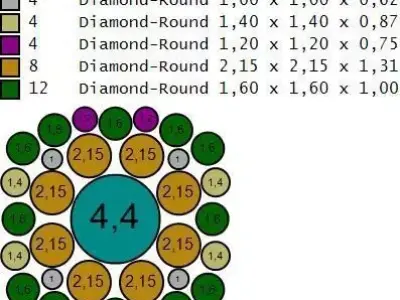 Square Diamond Man Ring 3D print model