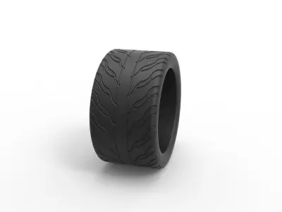 Race tire 5 Scale 1 to 25 3D print model