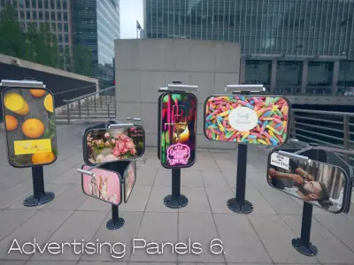 Advertising Panels 6 Low-poly 3D model