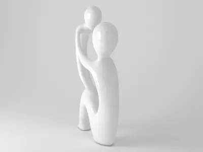Mother and Child sculpture 3D model