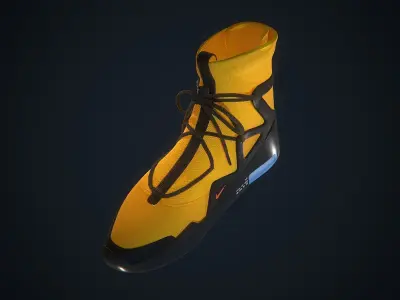  Nike Air Fear of God - Yellow Black Custom Low-poly 3D model