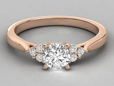 Engagement Diamond Ring 3D print model