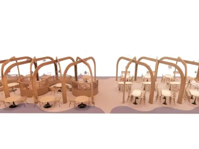 Food Court 2 3D model