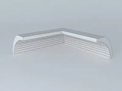 Ceiling inwards corner molding Free 3D model