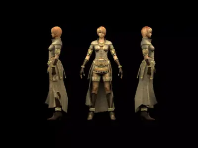 Elf Girl Low-poly 3D model