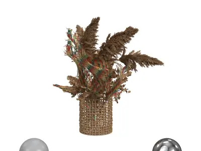 Bouquet of Dried Flowers 3D model