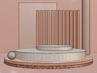 The Product Display Podium Low-poly 3D model