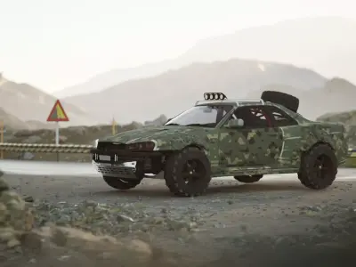 Nissan R34 Camo 3D model