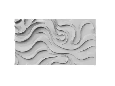 modern panel wall decor set wall relief mural CNC 75 3D model