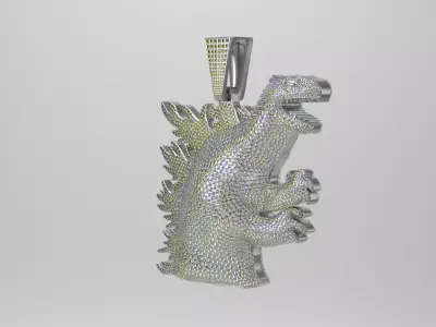 Diamond Dragon Pendant Free 3D print model