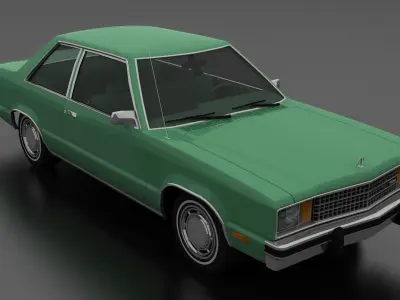 Fairmont 2dr Sedan 1978 Low-poly 3D model