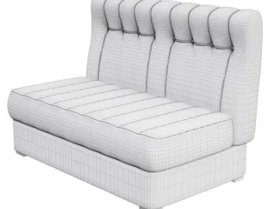 Retro sofa of car seats Free 3D model