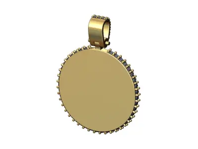 Iced snake diamond pendant with bail 3D print model