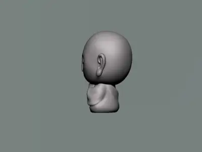 Baby Buddha little monk 02 3D print model