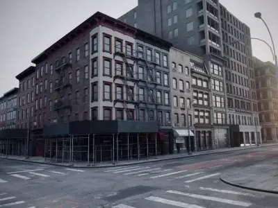 Manhattan Modular City Block 358 Broadway Street Low-poly 3D model