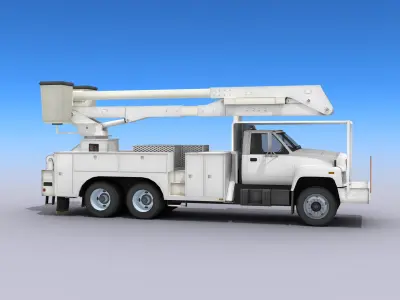 Utility Bucket Truck Low-poly 3D model