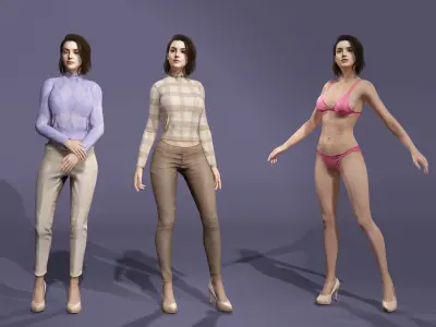 Sexy and beautiful woman meta human  Realistic Female Character 3D model