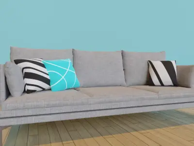 Zanotta William Couch and Chair Free 3D model