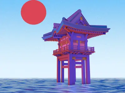 Japanese Pavilion 3D model purchase
