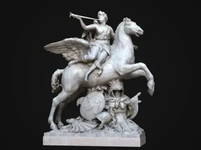 RENOMME Renomme Statue Low-poly 3D model