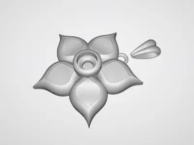 Flower leaf Pendant Design Free 3D print model