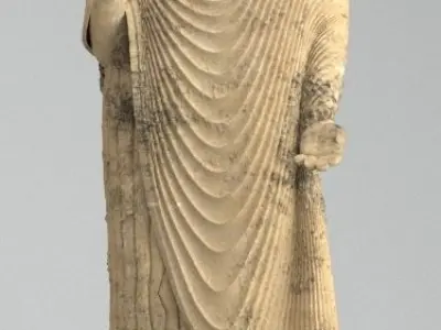 Statue shakyamuni gandhara 3D model