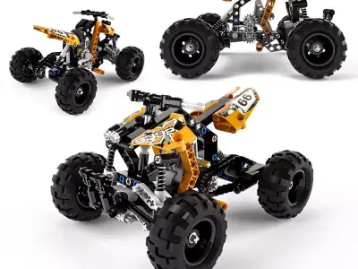 Lego Technic Quad Bike 3D model