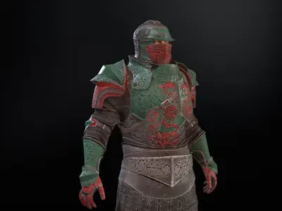NPC Knight5 Low-poly 3D model