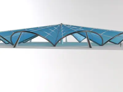 Architectural Pavilion Structure 7 sides 3D model