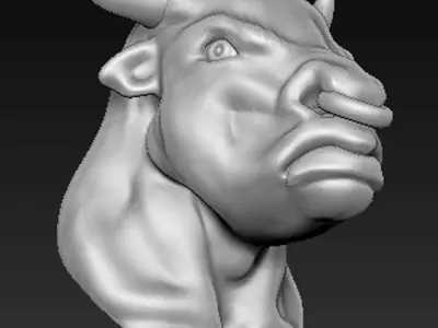 Bull Head 3D Model 3D print model