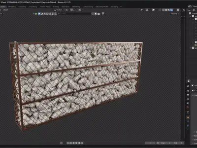 cage rock stone 3D model