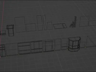 Medieval Building Modular Kit - Low Poly and Game Ready Low-poly 3D model