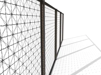 Low Poly Modular Fence 11 Low-poly 3D model