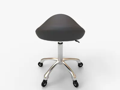 Taburete de silla de montar con ruedas 3D model