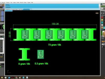 Elegant Panel Link Bracelet Jewelry Design 4111 3D print model